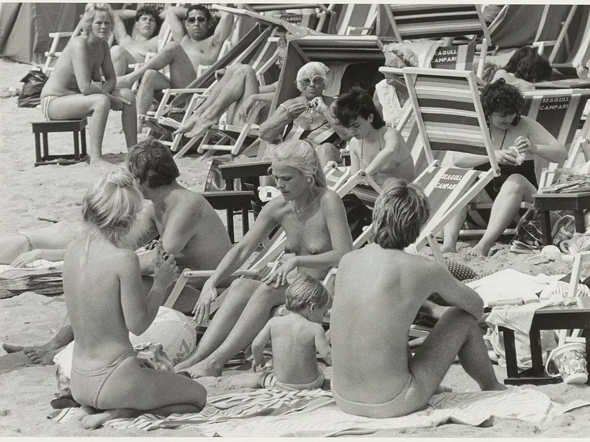 Drukte op het strand van Zandvoort